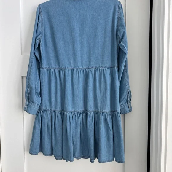 Boston Proper Denim Mini Dress - Picture 5 of 8